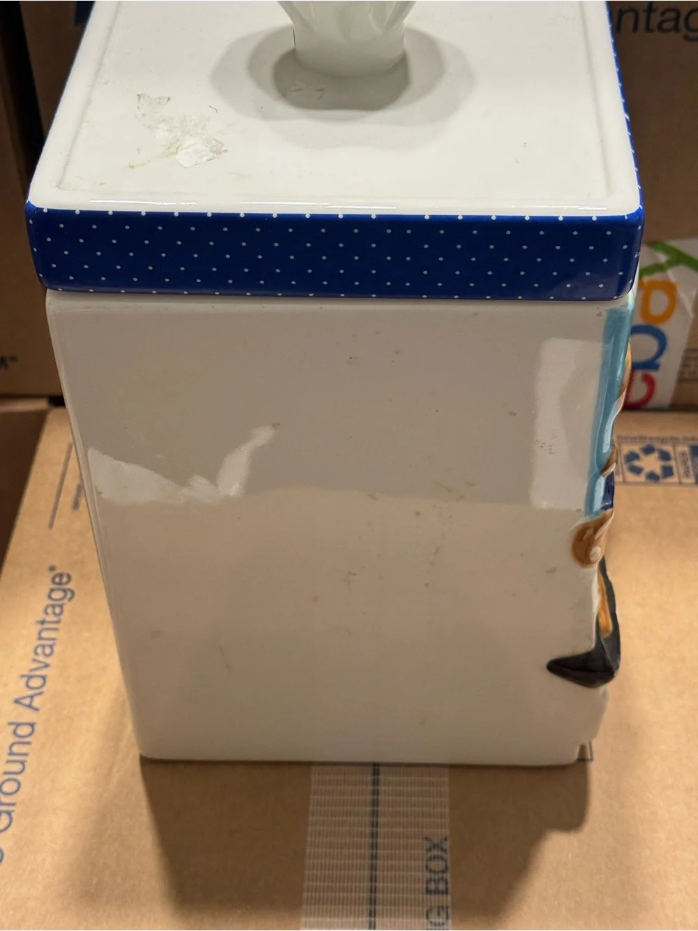 Vintage The Pillsbury Doughboy Ceramic Cookie Jar Canister Flour Jar